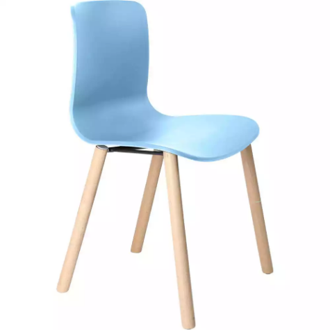 Picture of DAL ACTI CHAIR 4-LEG TIMBER FRAME PALE BLUE POLYPROP SHELL