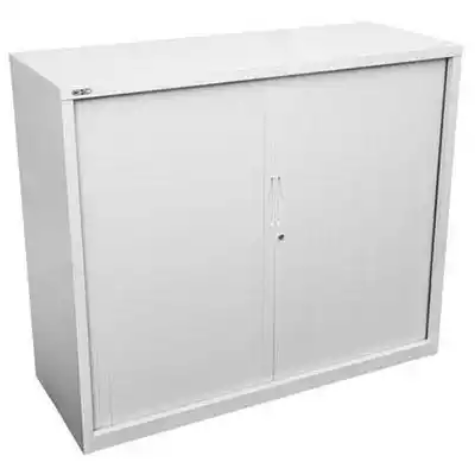 Picture of GO STEEL TAMBOUR DOOR CABINET 2 SHELVES 1016 X 1200 X 473MM WHITE CHINA