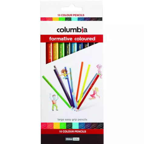 Picture of COLUMBIA FORMATIVE COLOUR PENCIL ROUND ASSORTED PACK 10