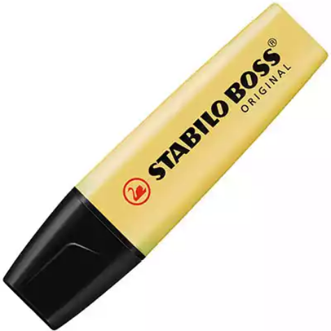 Picture of STABILO BOSS HIGHLIGHTER CHISEL PASTEL MILKY YELLOW