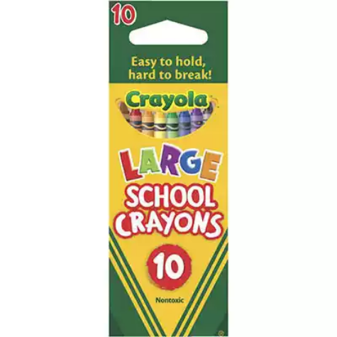 Picture of CRAYOLA LARGE SCHOOL CRAYONS ASSORTED PACK 10