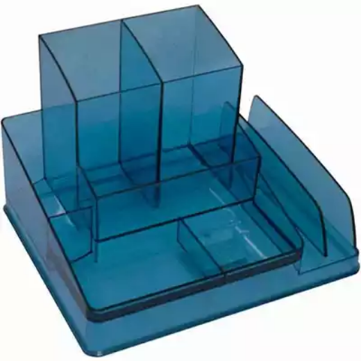 Picture of ITALPLAST DESK ORGANISER TINTED BLUE