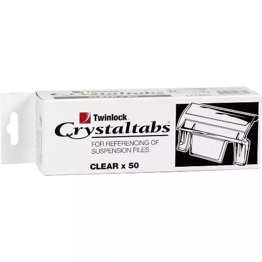 Picture of CRYSTALTABS TWINLOCK TABS CLEAR BOX 50