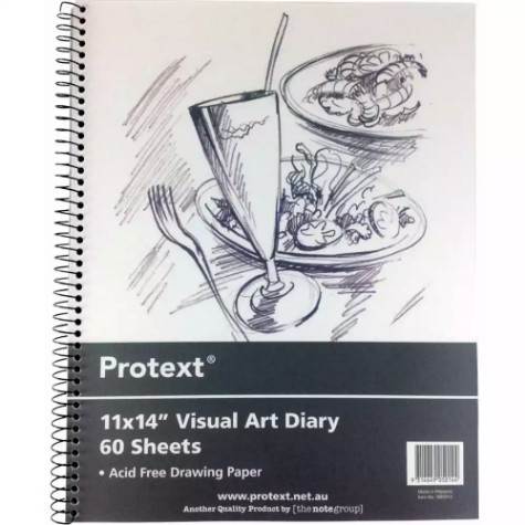 Picture of PROTEXT VISUAL ART DIARY WITH PP COVER 110GSM 120 PAGE 356 X 280MM