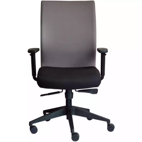 Picture of OLTA HIGH MESH BACK CHAIR WITH ARMS BASE BLACK AND COVER LIGHT GREY