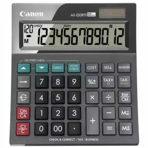 Picture of CANON AS-220RTS ARC DESKTOP CALCULATOR 12 DIGIT GREY