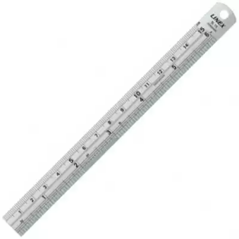 Picture of LINEX SL15 STEEL RULER IMPERIAL/METRIC 150MM