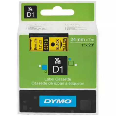 Picture of DYMO 53718 D1 LABELLING TAPE 24MM X 7M BLACK ON YELLOW