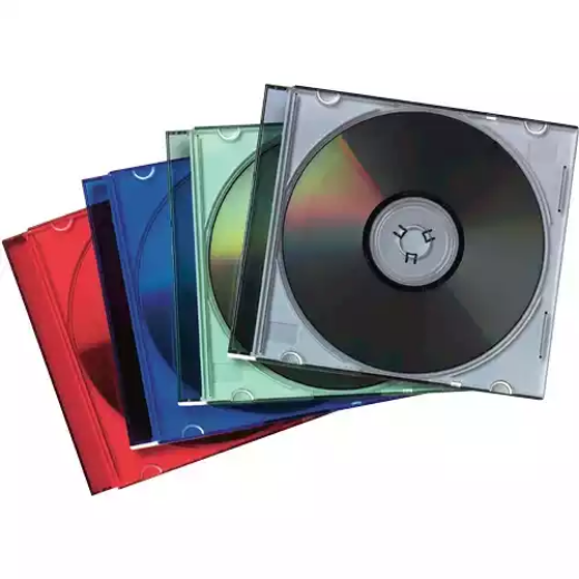 Picture of FELLOWES CD JEWEL CASE SLIMLINE COLOURS PACK 25