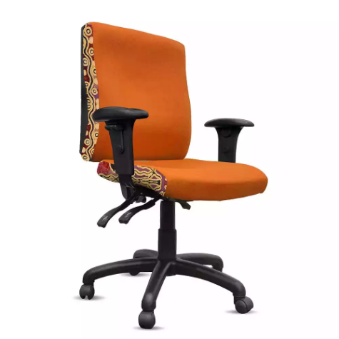 Picture of ORANGE DUST SPECTRUM KATHERINE OFFICE CHAIR WITH ARMS MEDIUM BACK 510 X 450 X 910MM GOLDEN ORANGE