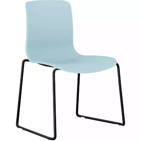 Picture of DAL ACTI CHAIR SLED BASE BLACK POWDERCOAT FRAME PALE BLUE SHELL