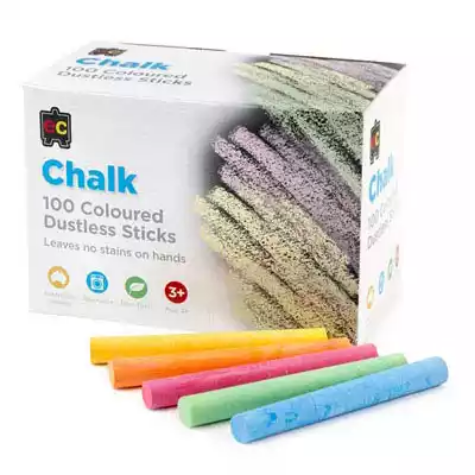 Picture of EDUCATIONAL COLOURS DUSTLESS CHALK ASSORTED BOX 100