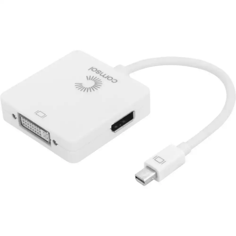 Picture of COMSOL MINI DISPLAYPORT ADAPTER MALE TO HDMI / DVI / DISPLAYPORT 200MM WHITE