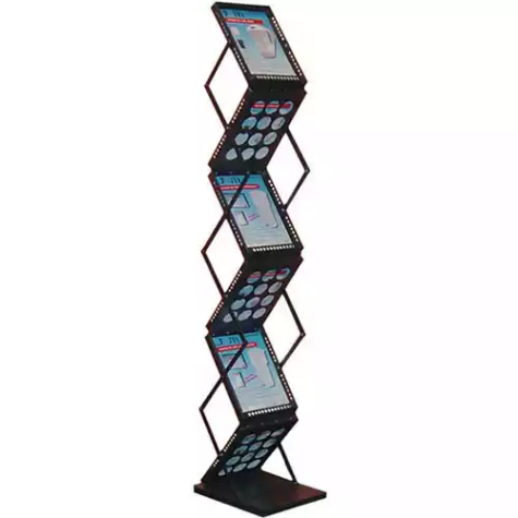 Picture of DEFLECTO PORTABLE CONCERTINA DISPLAY STAND A4 BLACK