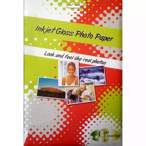 Picture of GOLD SOVEREIGN GLOSS PHOTO PAPER INKJET 180GSM A4 WHITE PACK 100