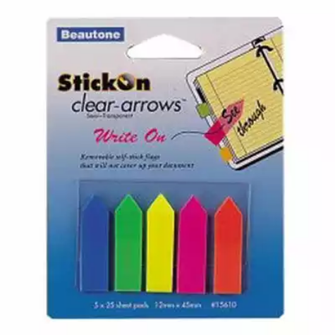 Picture of STICK-ON ARROW FLAGS 25 SHEETS 12 X 45MM ASSORTED PACK 5