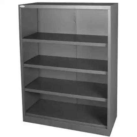 Picture of STEELCO OPEN BOOKCASE 3 SHELF 1200 X 900 X 400MM GRAPHITE RIPPLE