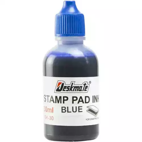 Picture of DESKMATE STAMP PAD INK REFILL 30ML BLUE