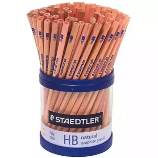 Picture of STAEDTLER 130 NATURAL GRAPHITE PENCIL HB TUB 100