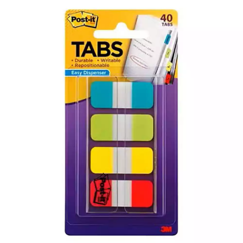 Picture of POST-IT TABS DURABLE 15.8MM X 38.1MM ASSORTED