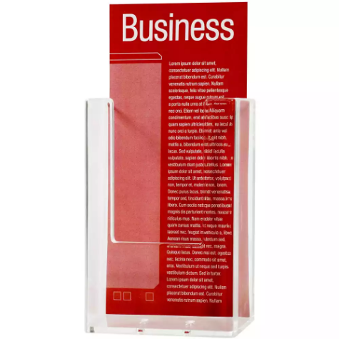 Picture of ESSELTE BROCHURE HOLDER WALL MOUNT 1 TIER DL CLEAR