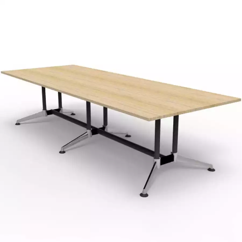 Picture of RAPIDLINE TYPHOON BOARDROOM TABLE 3200 X 1200 X 750MM NATURAL OAK