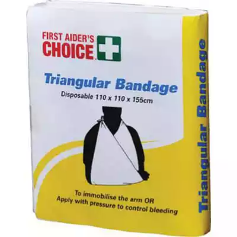 Picture of FIRST AIDERS CHOICE TRIANGULAR BANDAGE DISPOSABLE 1100 X 1550MM