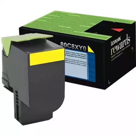 Picture of LEXMARK 80C8XY0 808XY TONER CARTRIDGE EXTRA HIGH YIELD YELLOW