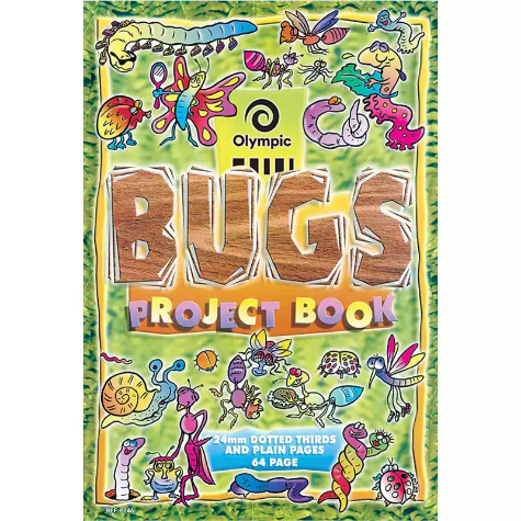 Picture of OLYMPIC P246 BUGS PROJECT BOOK 24MM DOTTED THIRDS 64 PAGE 55GSM 335 X 240MM