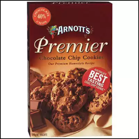 Picture of ARNOTTS PREMIER CHOCOLATE CHIP COOKIES 310G