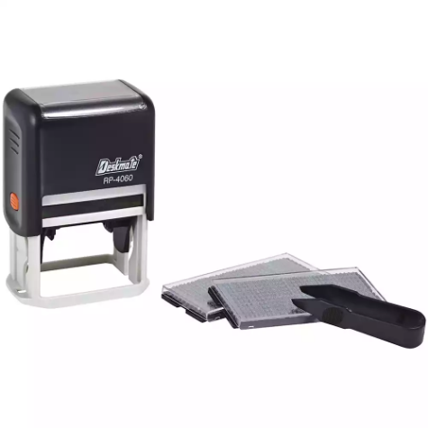 Picture of DESKMATE RP-4060D DIY SELF-INKING TEXT STAMP KIT 5 LINES 3MM/4MM BLACK