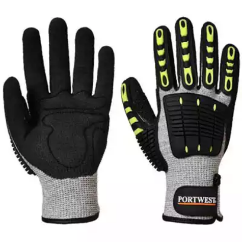 Picture of PORTWEST A722 ANTI IMPACT CUT RESISTANT 5 GLOVE GREY/BLACK XL