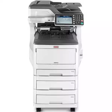 Picture of OKI MC853DNX MULTIFUNCTION COLOUR LASER PRINTER DUPLEX, NETWORKED, 2ND/3RD PAPER TRAYS, CASTER BASE A3