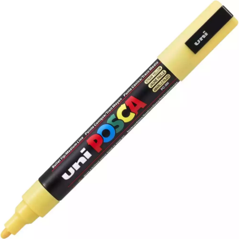 Picture of POSCA PC-5M PAINT MARKER BULLET MEDIUM 2.5MM STRAW YELLOW