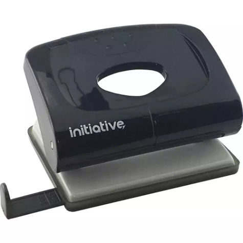 Picture of INITIATIVE HOLE PUNCH 2 HOLE 20 SHEET MEDIUM PLASTIC BLACK