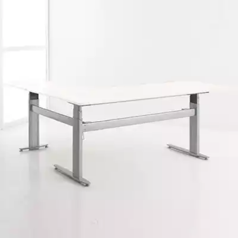 Picture of CONSET 501-26 ELECTRIC HEIGHT ADJUSTABLE L-SHAPED DESK 1800 X 800MM / 1800 X 600MM WHITE