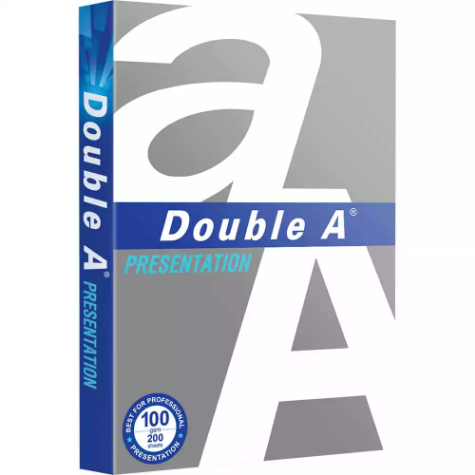 Picture of DOUBLE A PRESENTATION A4 COPY PAPER 100GSM WHITE PACK 200 SHEETS