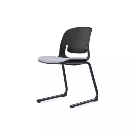 Picture of SYLEX PALLETE CHAIR WITH BLACK STEEL REVERSE CANTILEVER FRAME GREY SEAT