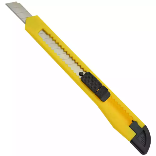 Picture of ITALPLAST I850 UTILITY CUTTING KNIFE 9MM YELLOW/BLACK