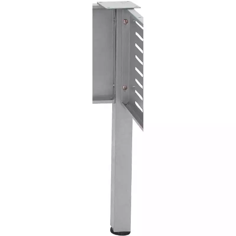 Picture of RAPID SPAN CORNER WORKSTATION SQUARE POLE BRUSHED SILVER