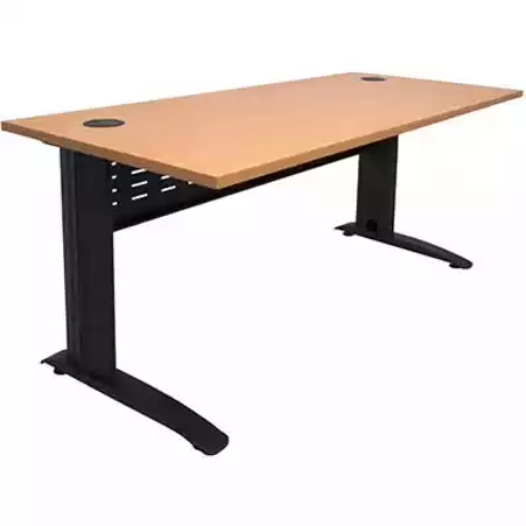 Picture of RAPID SPAN DESK WITH METAL MODESTY PANEL 1800 X 700 X 730MM BEECH/BLACK