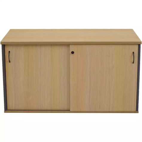 Picture of RAPID WORKER SLIDING DOOR CREDENZA 1200 X 450MM OAK/IRONSTONE