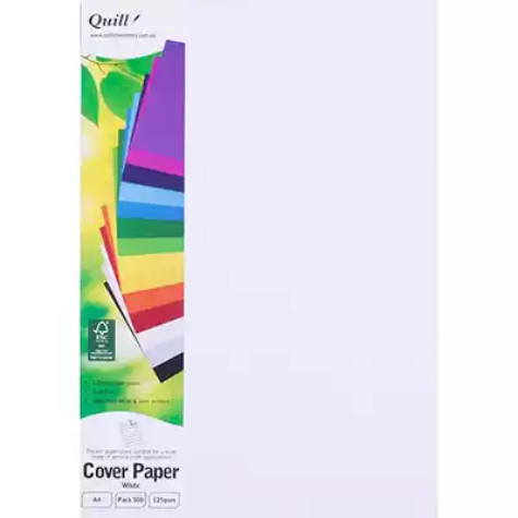 Picture of QUILL COVER PAPER 125GSM A4 WHITE PACK 500