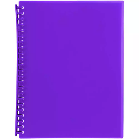 Picture of MARBIG DISPLAY BOOK REFILLABLE 20 POCKET A4 TRANSLUCENT PURPLE