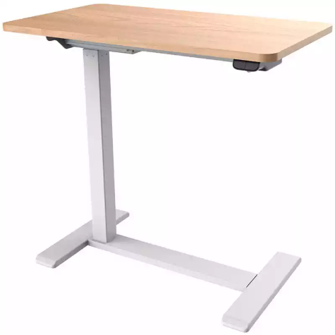 Picture of MALMO ELECTRIC MOBILE DESK 700 X 400MM WHITE BASE TIMBER TOP