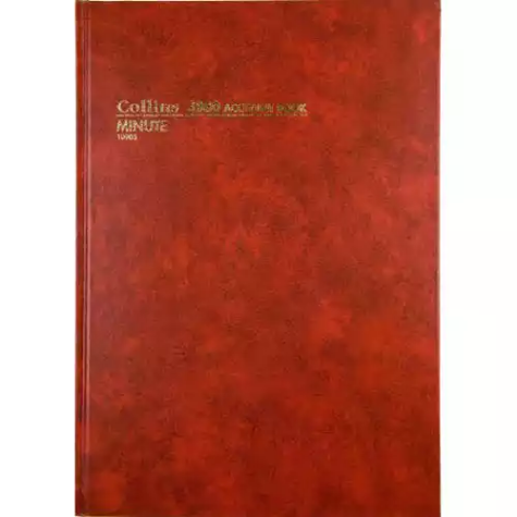 Picture of COLLINS 3880 SERIES ACCOUNT BOOK MINUTE PAGED 84 LEAF A4 RED