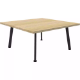 Picture of RAPIDLINE ETERNITY COFFEE TABLE 900 X 900MM NATURAL OAK/BLACK