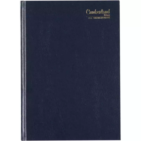 Picture of CUMBERLAND 41ECBL CASEBOUND DIARY DAY TO PAGE A4 BLUE