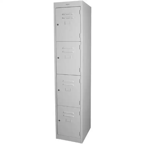 Picture of STEELCO PERSONNEL LOCKER 4 DOOR 380MM SILVER GREY