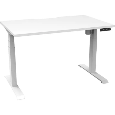 Picture of RAPIDLINE BOOST LIGHT SINGLE SIDED WORKSTATION 1200MM NATURAL WHITE TOP / WHITE FRAME